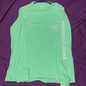 Vineyard Vines Bright Green long sleeve shirt in excellent condition